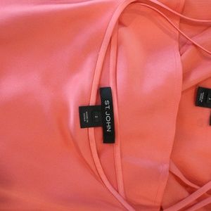 St John Tops - St. John Coral Sheer Short Sleeve Blouse Size 2 St John Tops - St. John Coral Sheer Short Sleeve Blouse Size 2